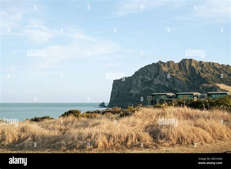 Winter of Seongsan Ilchulbong volcanic crater seaside olle trail in ...