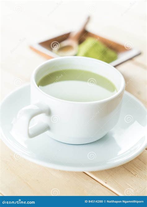 Hot Matcha Latte Stock Photo Image Of Aromatic Latte