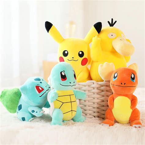 Pok Mon Anime Brinquedo De Pel Cia Boneca Recheada Charmander Pikachu