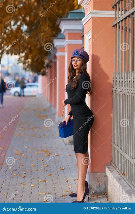 Stylish Woman In Black Dress Stock Image Image Of Gorgeous Girl