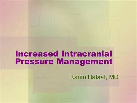 Ppt Increased Intracranial Pressure Management Powerpoint