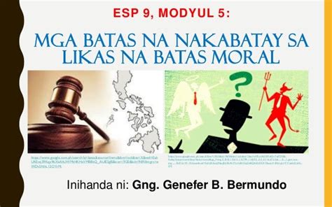 Halimbawa Ng Pagsunod Sa Likas Na Batas Moral Batas Nanghihina | Images ...