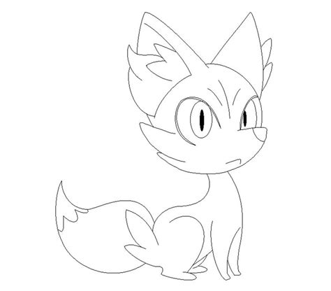 Fennekin Coloring Page