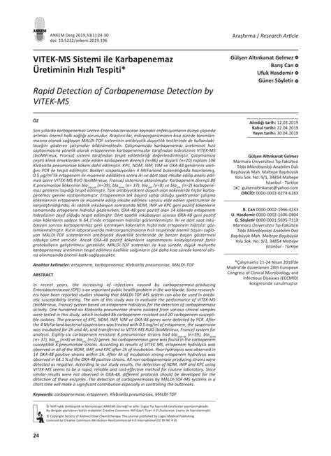 PDF Development Of Colonization Infection With Carbapenem Resistant