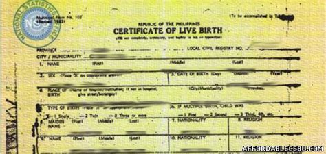 How To Register Live Birth In Cebu Civil Documents 394