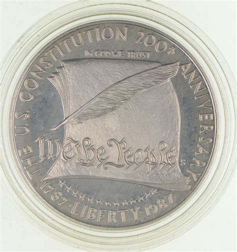 SILVER Proof 1987 S U S Constitution Bicentennial Commemorative US