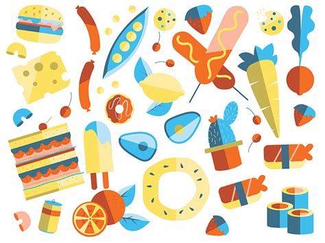 Food Fun By Sage Mosurinjohn On Dribbble