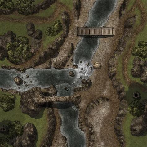 Canyon River Crossing 30x30 Battlemaps Dungeon Maps Fantasy