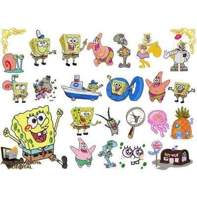 Matriz De Bordado Bob Esponja E Sua Turma