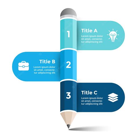 Lápis Escrever Infográfico Diagrama De Conceito Educacional 3d Modelo