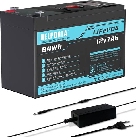 Batería de litio LiFePO4 de 12 V 7 Ah batería recargable de ciclo