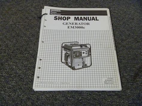 Honda Em3000c Generator Shop Service Repair Manual 61z0300y Ebay