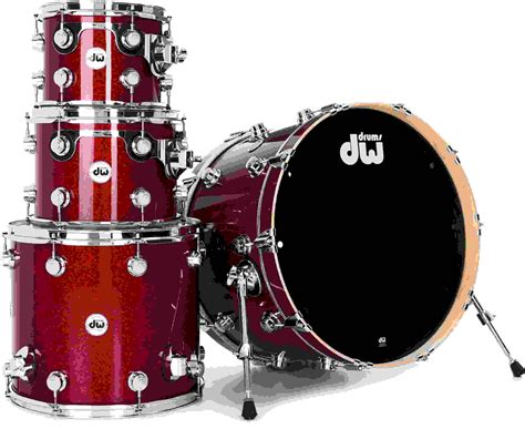 Dw Collector S Series Finishply 4 Piece Shell Pack Ruby Glass Sweetwater