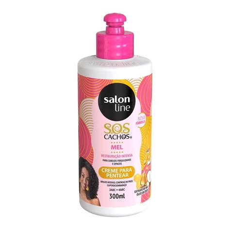 Creme Para Pentear Sos Cachos Mel Cachos Intensos Salon Line G