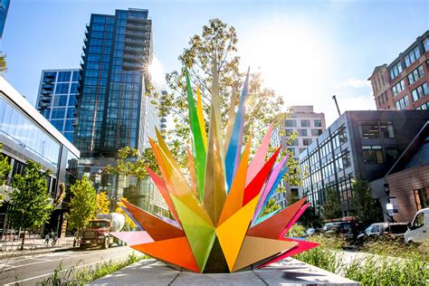 Check out the Seaport's new kaleidoscopic sculptures