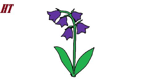 How To Draw A Bluebell Flower YouTube