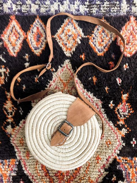 Crossbody Raffia Round Bag Souk And Soul