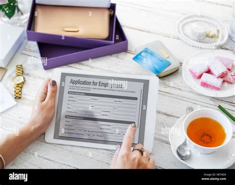 Application Form Document Filling Concept Stock Photo - Alamy