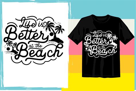 Summer Beach Typography T Shirt Design Graphic By Creative Shirts