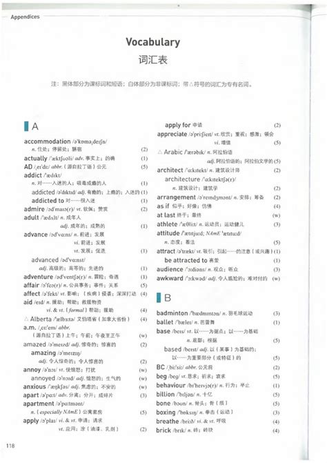 《vocabulary 词汇表》2019年审定人教版高中英语必修一中学课本网