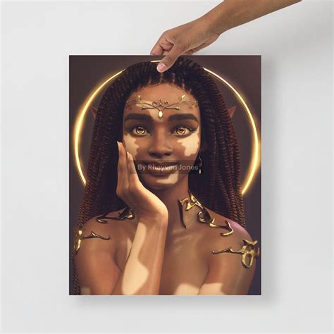 Golden Vitiligo Wall Art Decor Glossy Wall Art Cute Girl - Etsy