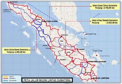 Peta Lintas Sumatera Jalur Mudik Lintas Sumatra