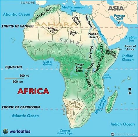 Africa Map Atlas Mountains World Map