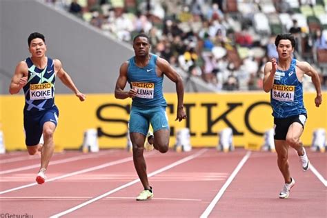 男子100m予選はコールマンが10秒13でトップ！ 坂井隆一郎が10秒21 小池裕貴は10秒29 決勝は16時45分／セイコーggp 月陸