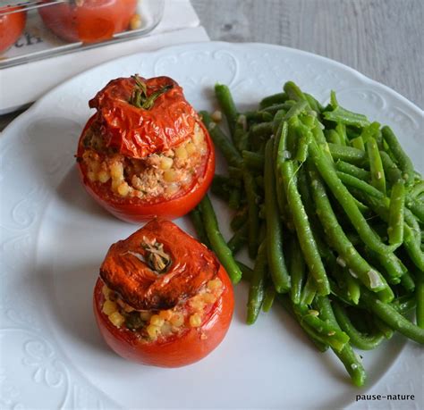 Tomates farcies végétariennes le blog culinaire pause nature