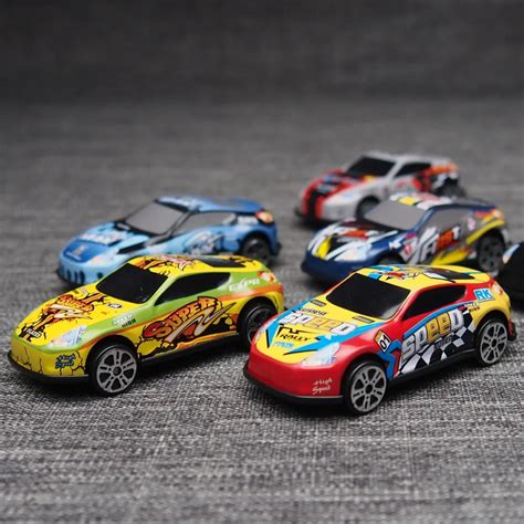 6PCS Racing Plastic Cars PARKING LOT Toy Wheels Mini Car Model Kids Toys for Child-in Diecasts ...