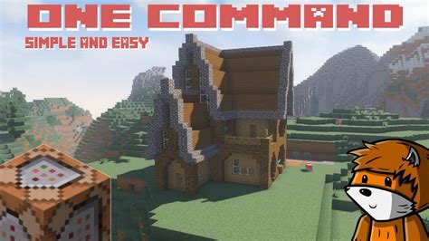 Build A House In Seconds One Command House Minecraft Youtube