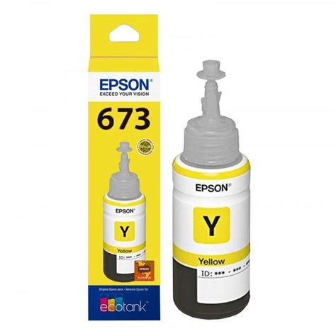 Botella De Tinta Epson T673 Amarilla Refill Kemik Guatemala