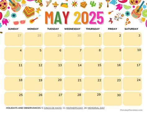 May Calendar Free Pdf Printables