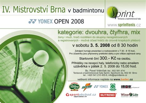 MS Brna 3 5 2008 YONEX OPEN 2008 Badminton Je Badec Cz