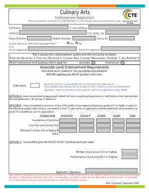 Fillable Online CTE Specialized Certificate Requirements Licensure