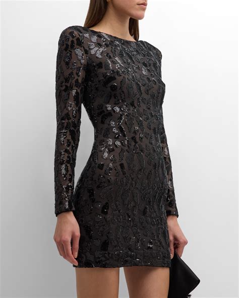 Dress The Population Black Label Cassidy Sequin Bodycon Mini Dress Neiman Marcus