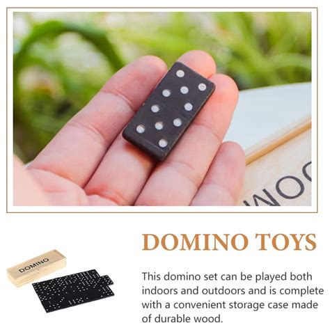 Vbestlife Mainan Domino Gaple Kayu Board Game Pcs D Black