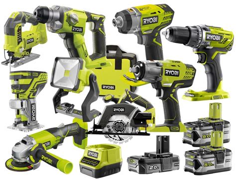 RYOBI ZESTAW COMBO 9 NARZĘDZI 18V 3x BATERIA 8545206476 oficjalne