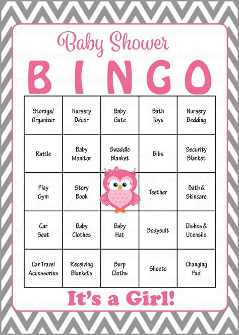 Baby Bingo Free Printable