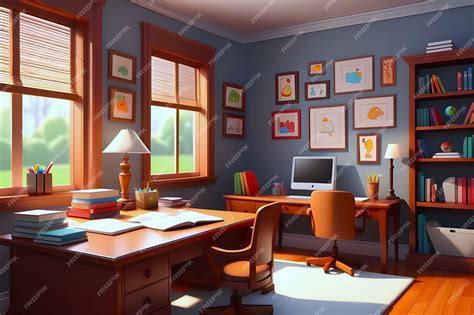 Premium AI Image | 3d cartoon hyper realistic illustration of a study ...