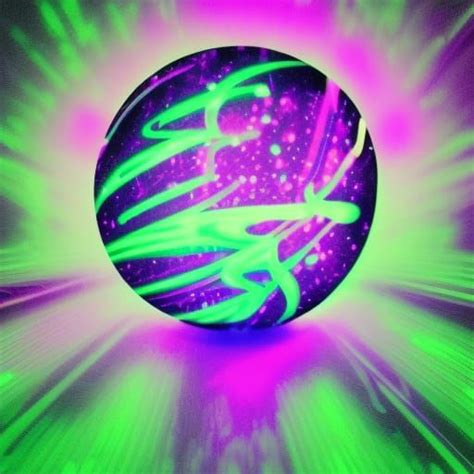 Glowing Black Light Ball With Fluorescent Purpleand Fluorescent Blue