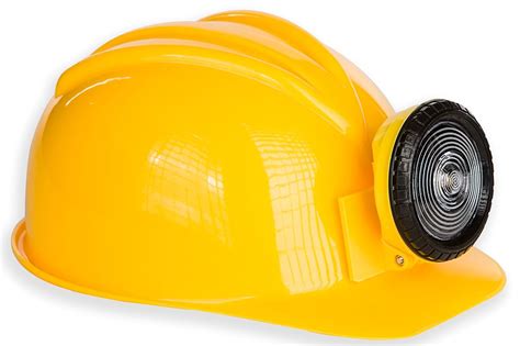 Plastic Construction Miner Hard Hat Light Rescue Worker Helmet Dress Up