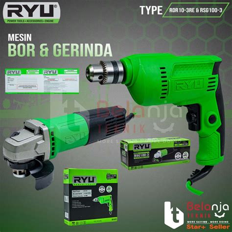 Jual Paket Ryu Set Mesin Gerinda Inch Rsg Bor Listrik Rid