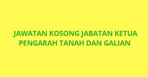 Jawatan Kosong Jabatan Ketua Pengarah Tanah Dan Galian 2021 JKPTG SPA9