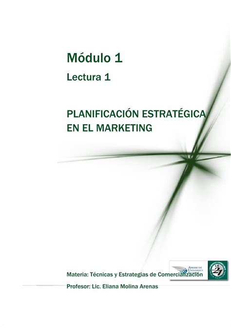 Pdf Lectura Planificaci N Estrat Gica En El Marketing Dokumen Tips