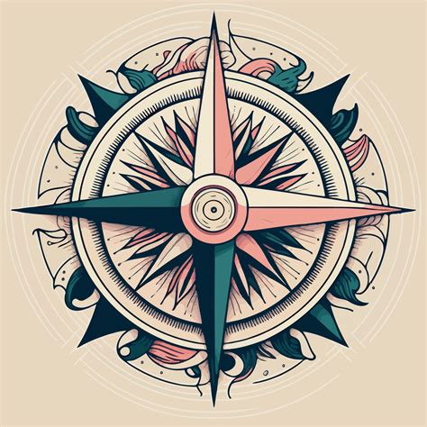 Compass Wind Rose In Stylized And Colored Illustration 17725705 Vector Art At Vecteezy