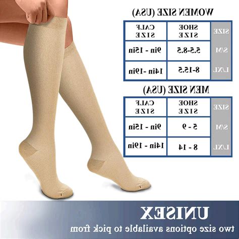 Charmking Compression Socks 15 20 Mmhg Is Best Beige Size Small Medium 6rwm Ebay