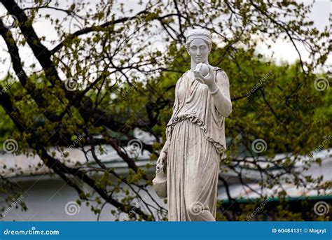 Goddess Hera. An Ancient Statue Isolated On Black Background Royalty-Free Stock Image ...