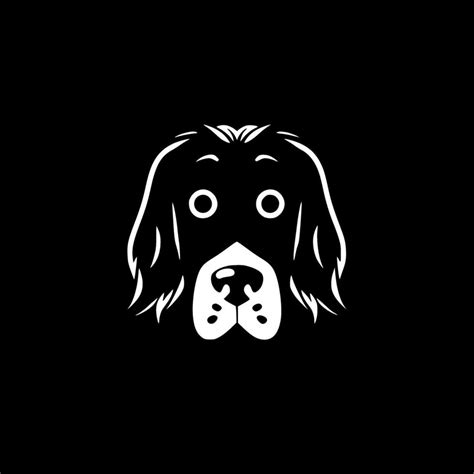 perro negro y blanco aislado icono ilustración 43054528 Vector en