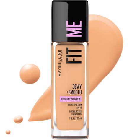 Maybelline Fit Me Dewy And Smooth Liquid Foundation Spf 18 235 Pure Beige 1 Fl Oz